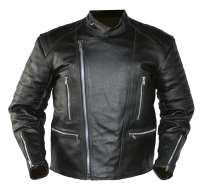 Black leather jacket PNG image