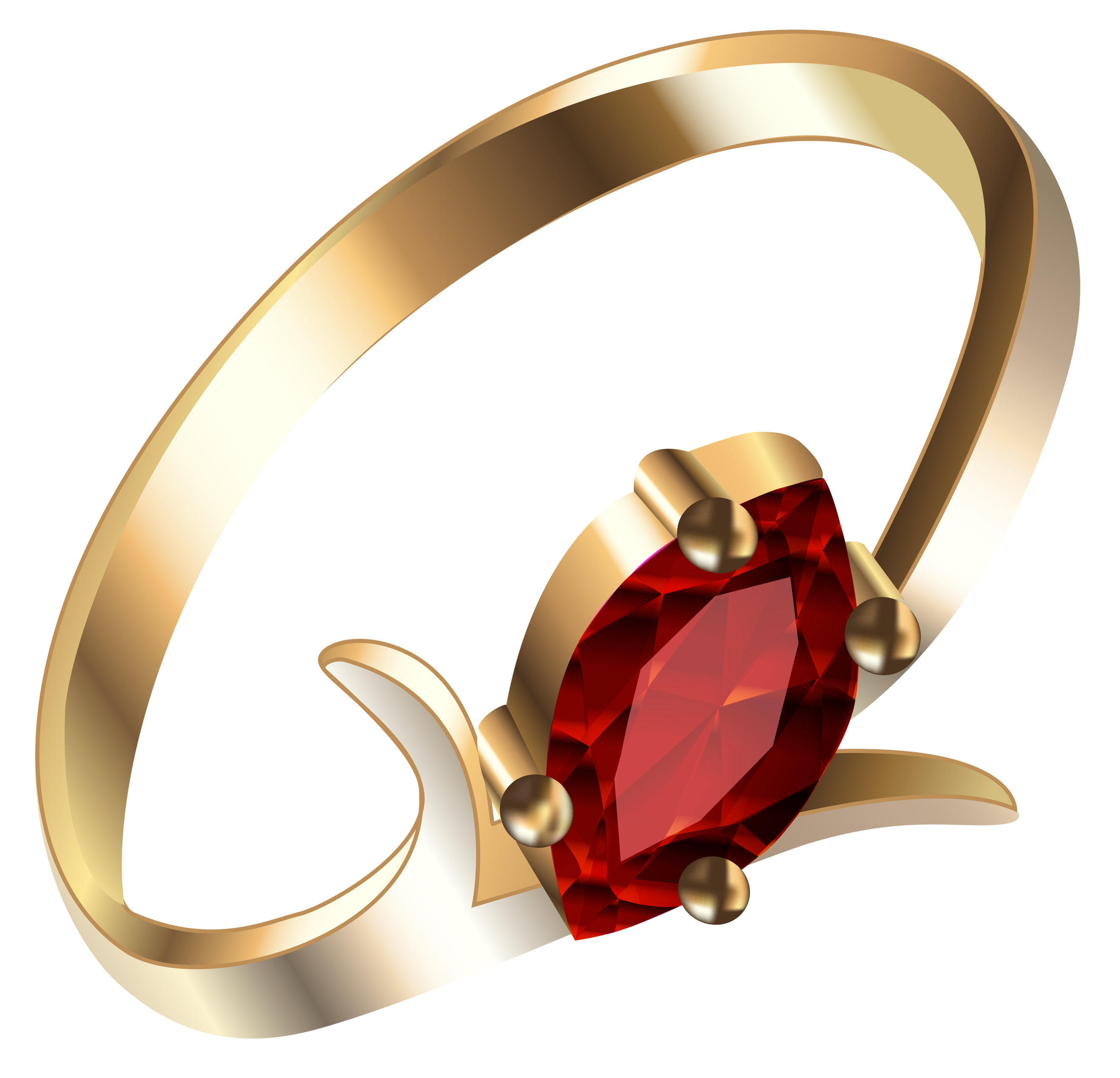 Gold Ring With Diamond PNG