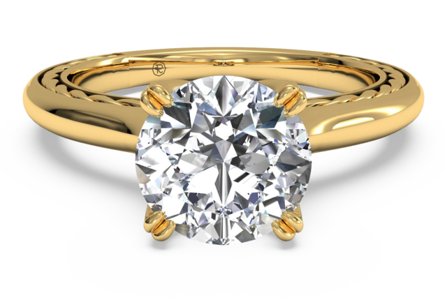 gold ring with diamond PNG