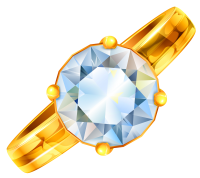 gold ring with diamond PNG
