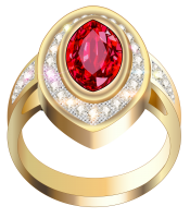gold ring with diamond PNG
