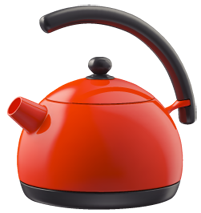 Orange kettle PNG image