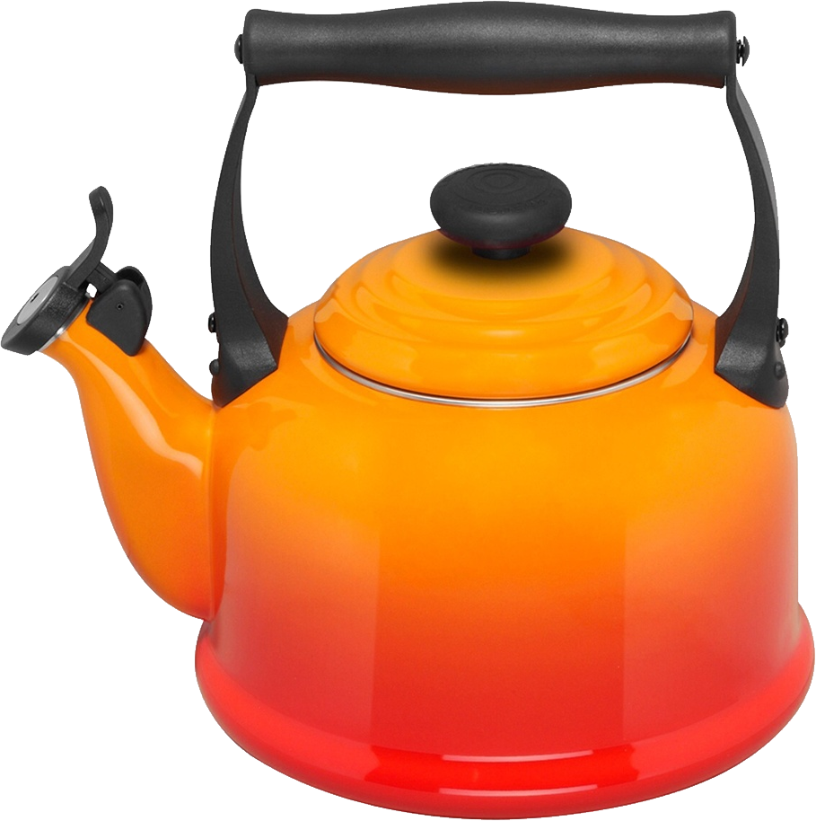 Orange kettle PNG image
