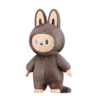 Labubu doll PNG brown