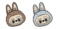 Labubu doll PNG heads