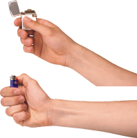 Lighter in hand PNG image