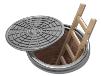 open manhole cover PNG image