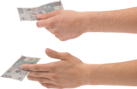 Деньги в руке PNG фото