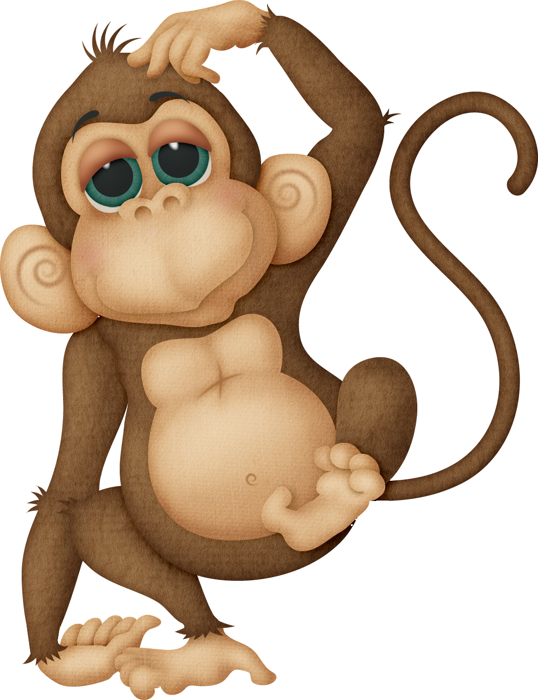 Monkey PNG transparent image download, size: 1092x1421px