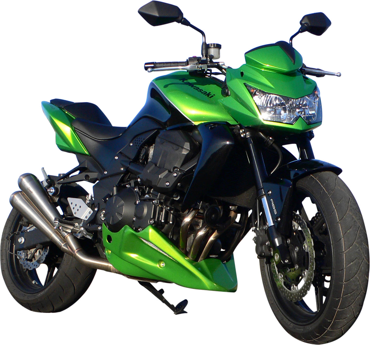 Green moto PNG image, motorcycle PNG