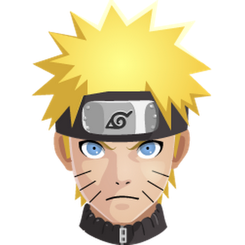 Naruto head PNG transparent image download, size: 500x500px