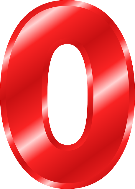 red number 0 PNG