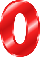 red number 0 PNG