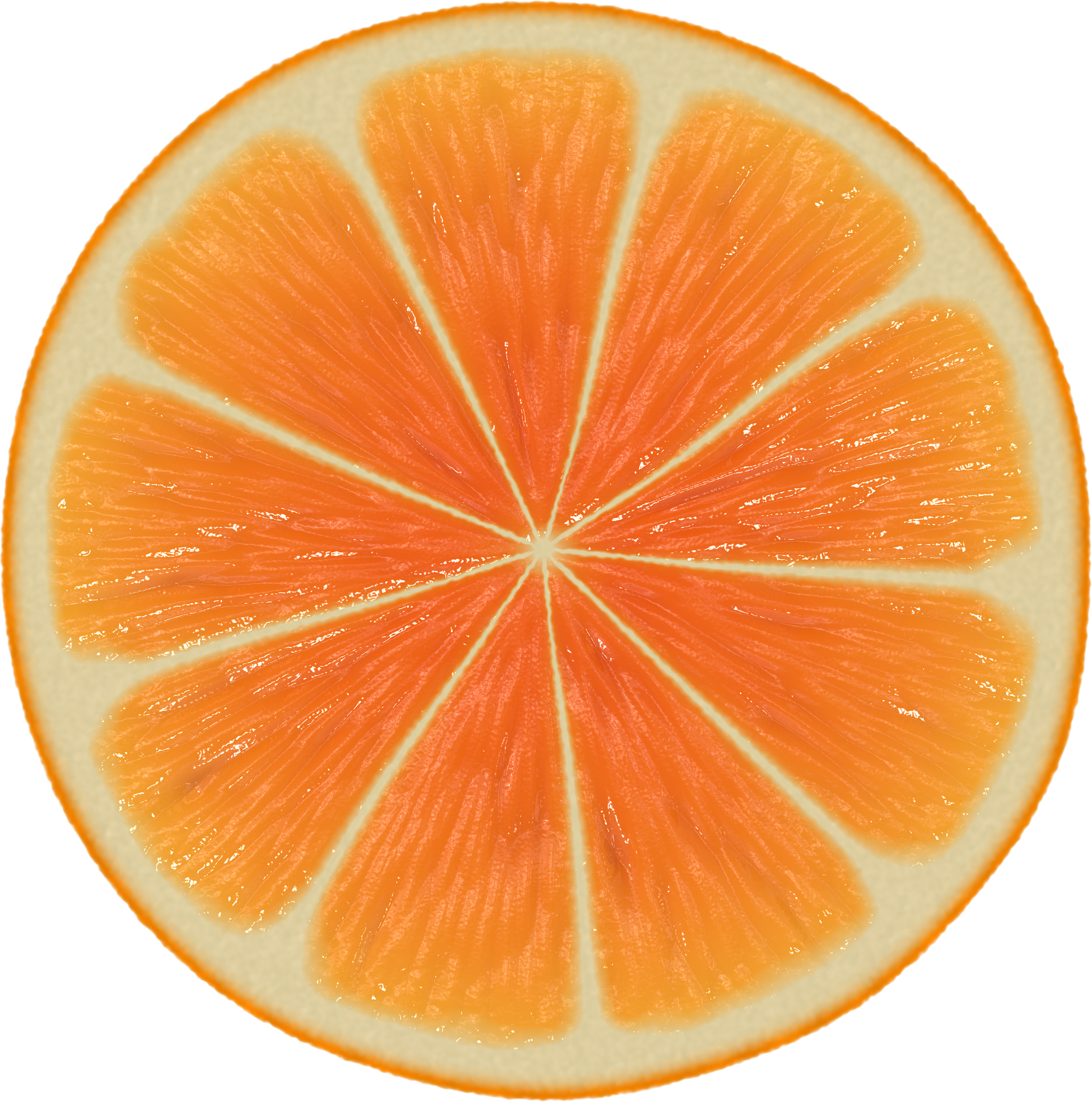 cutted orange PNG