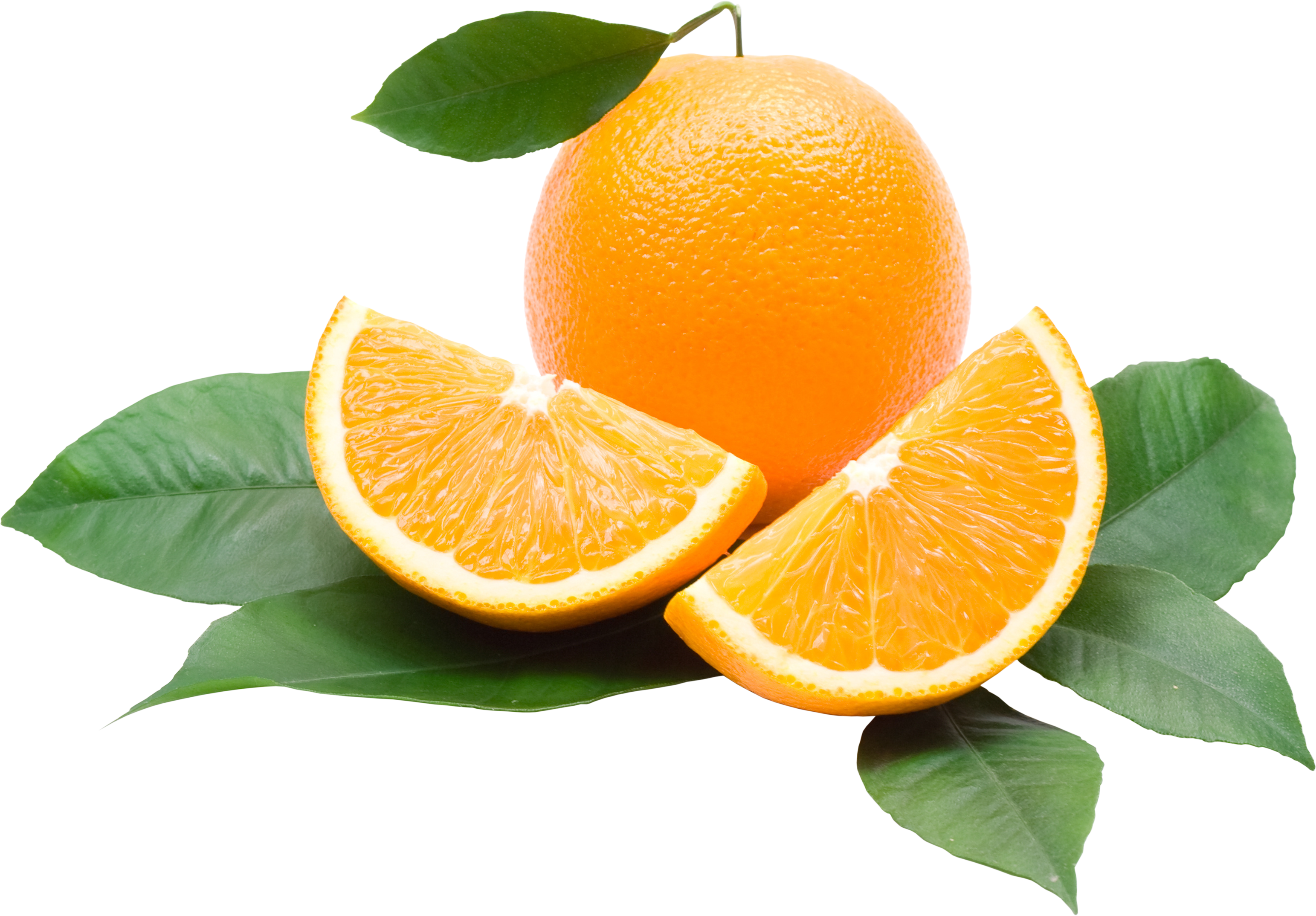 Cutted two oranges PNG image