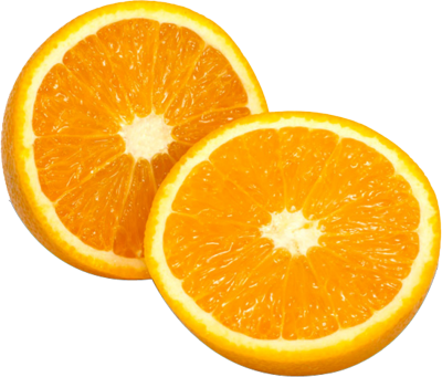 Cutted orange PNG image