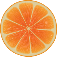 cutted orange PNG