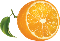 cut ripe orange PNG image