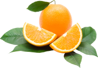 Cutted two oranges PNG image