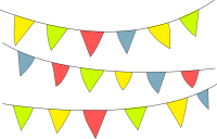 Party flags PNG