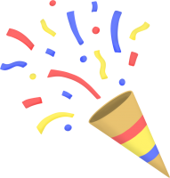 Party popper PNG