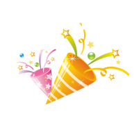 Party popper PNG