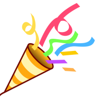 Party popper PNG