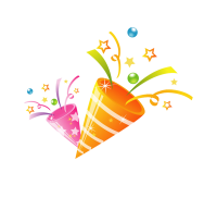 Party popper PNG