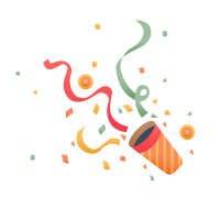 Party popper PNG