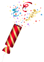 Party popper PNG