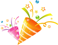 Party popper PNG