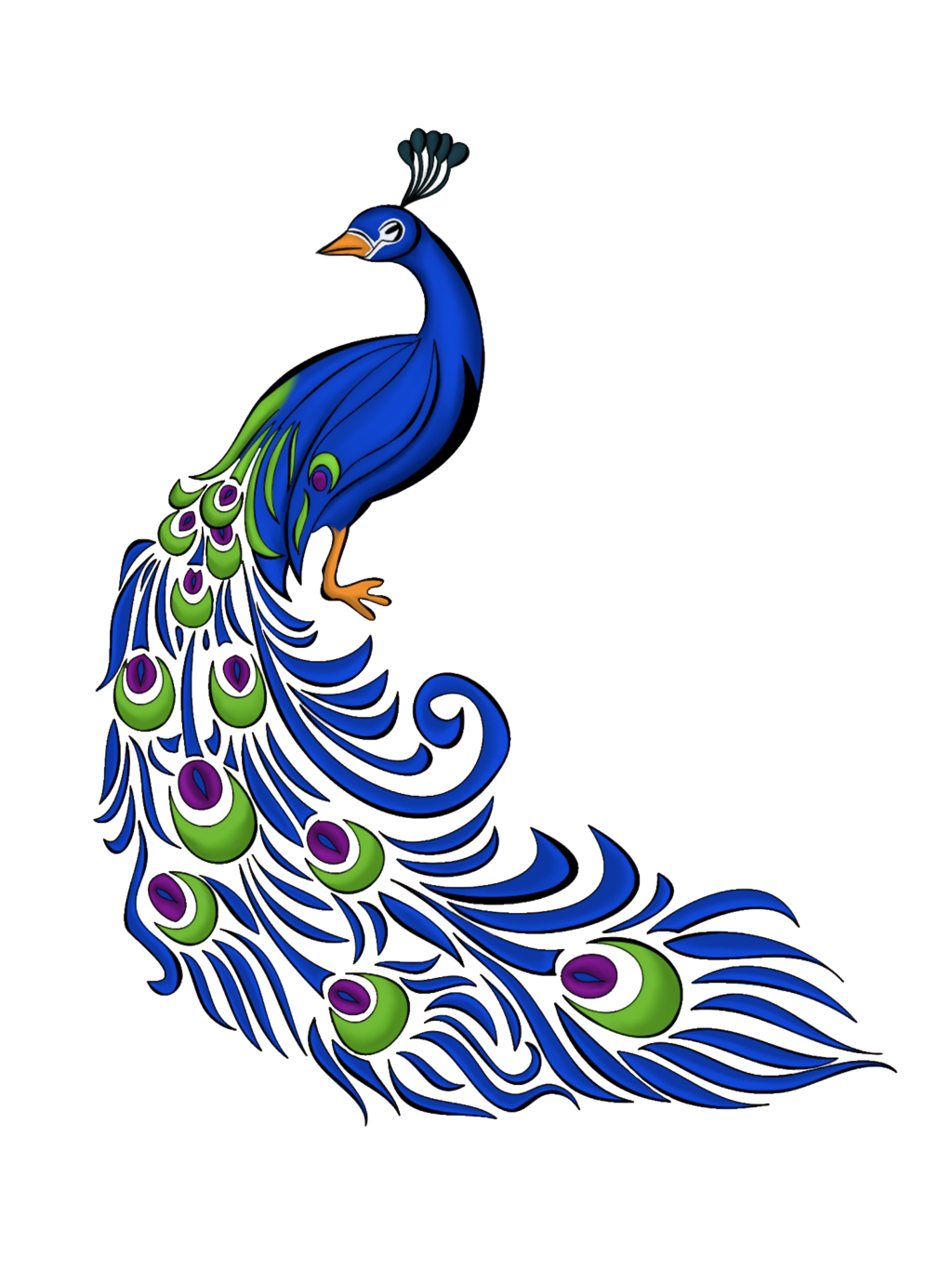 Pavo Real De Dibujos Animados Dibujo Imagen Png Imagen Transparente Images