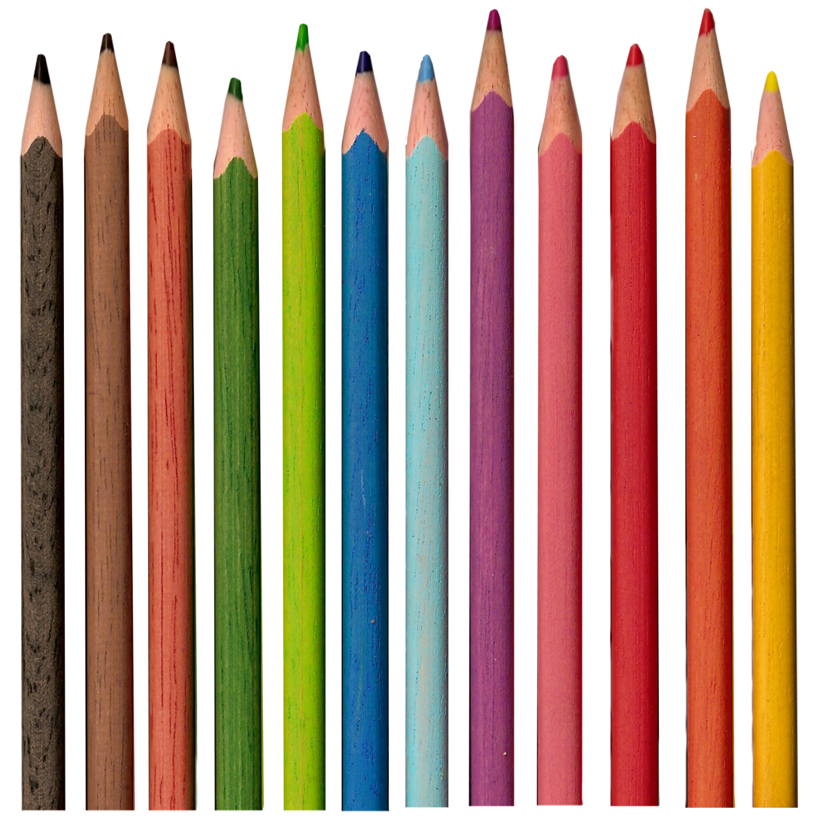 Colorful pencils PNG image