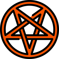 Pentagram orange PNG