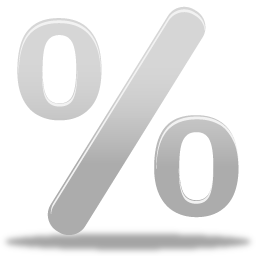 white percent icon PNG