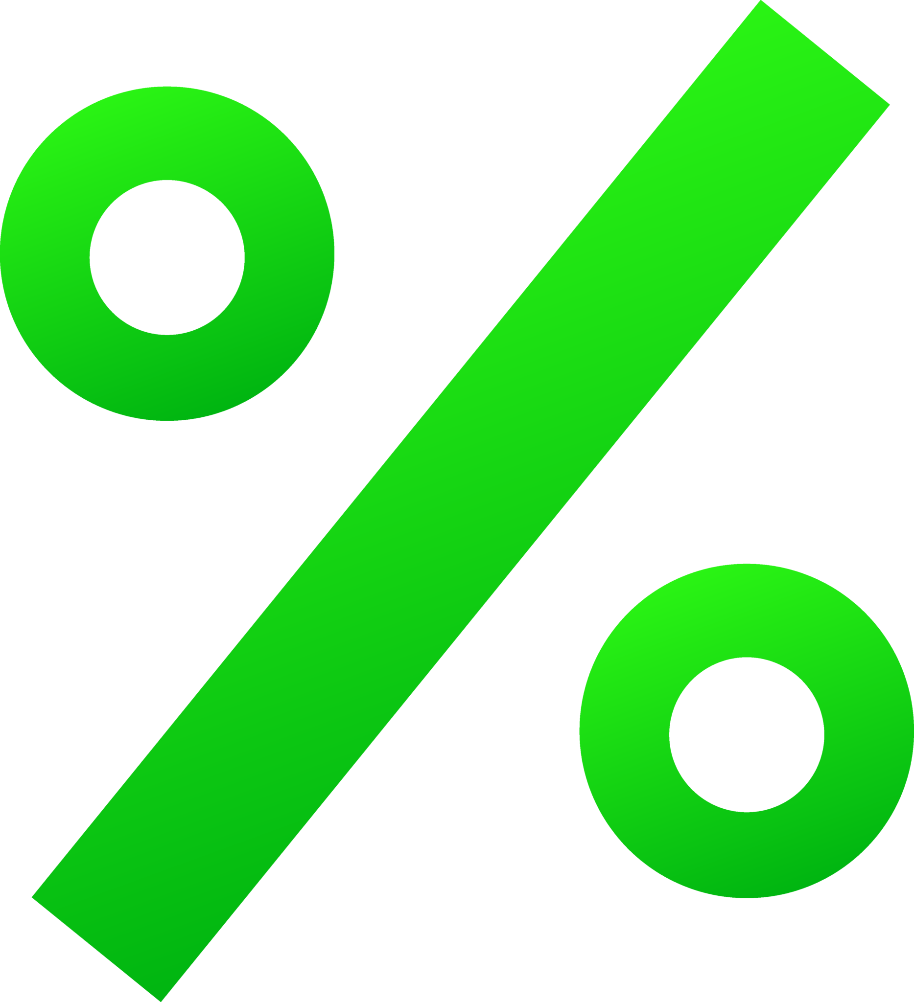 green percent icon PNG