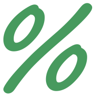 green icon percent PNG