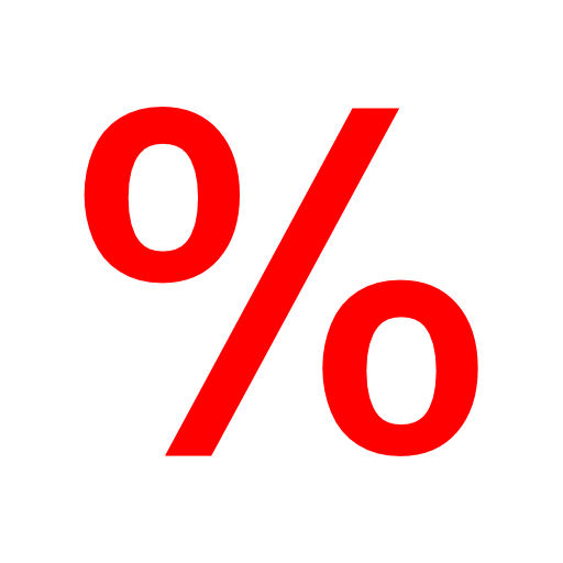 red icon percent PNG