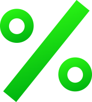 green percent icon PNG