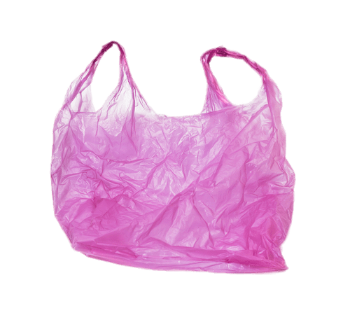 pink plastic bag