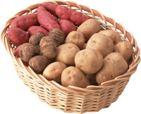 Potatoes in basket PNG