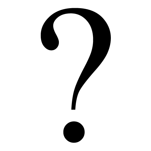 Question mark black icon PNG