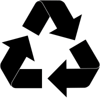 Recycle black icon PNG