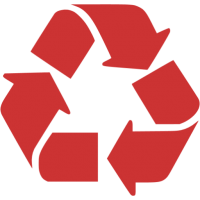 Recycle red icon PNG
