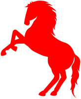 Red horse 2026 year PNG