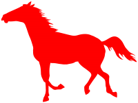 Red horse 2026 year PNG
