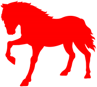 Red horse 2026 year PNG