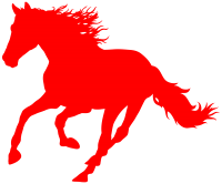 Red horse 2026 year PNG