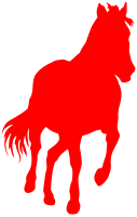 Red horse 2026 year PNG