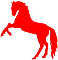 Red horse 2026 year PNG